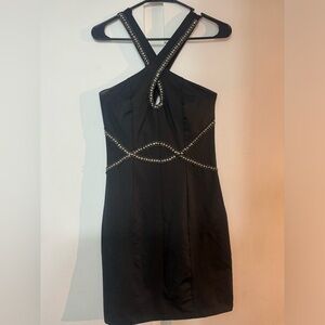 Black Party Dress - beaded